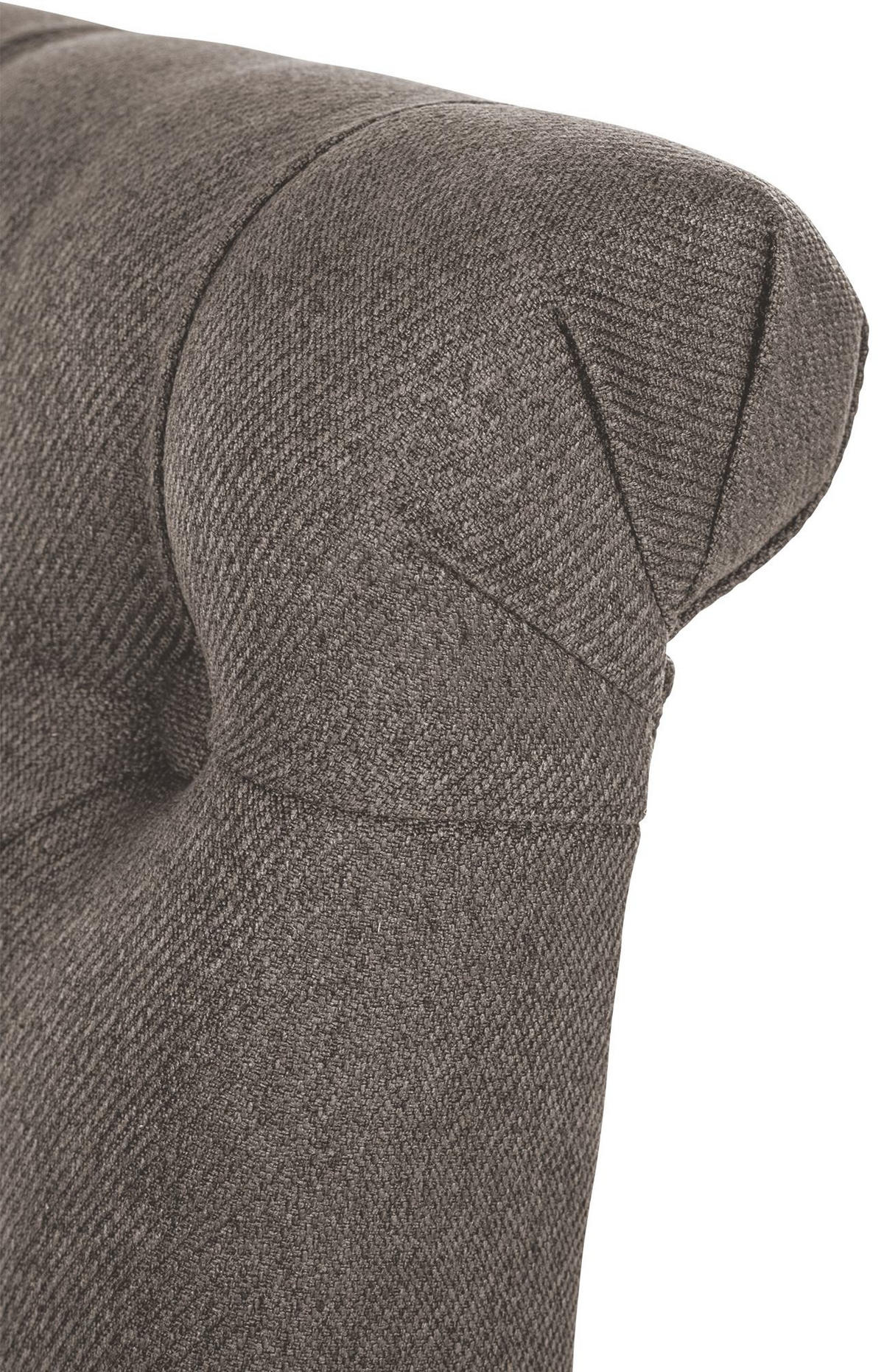 STUHL Stoff taupe - Taupe/Walnussfarben, Holz/Textil (45/98/63cm) - CLP