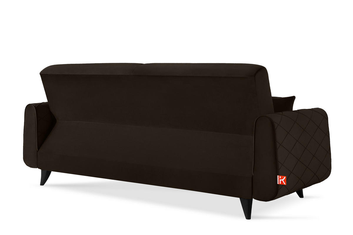 3-SITZER-SOFA GUSTAVO III Sofa 3 Velours, Braun - Braun, Holz/Holzwerkstoff (230/98/98cm) - KONSIMO®