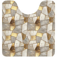 WC PŘEDLOŽKA Mozaika - Mramor - Zlato 55x60 cm - šampaňská, textil/plast (55/1cm) - OnlyWow