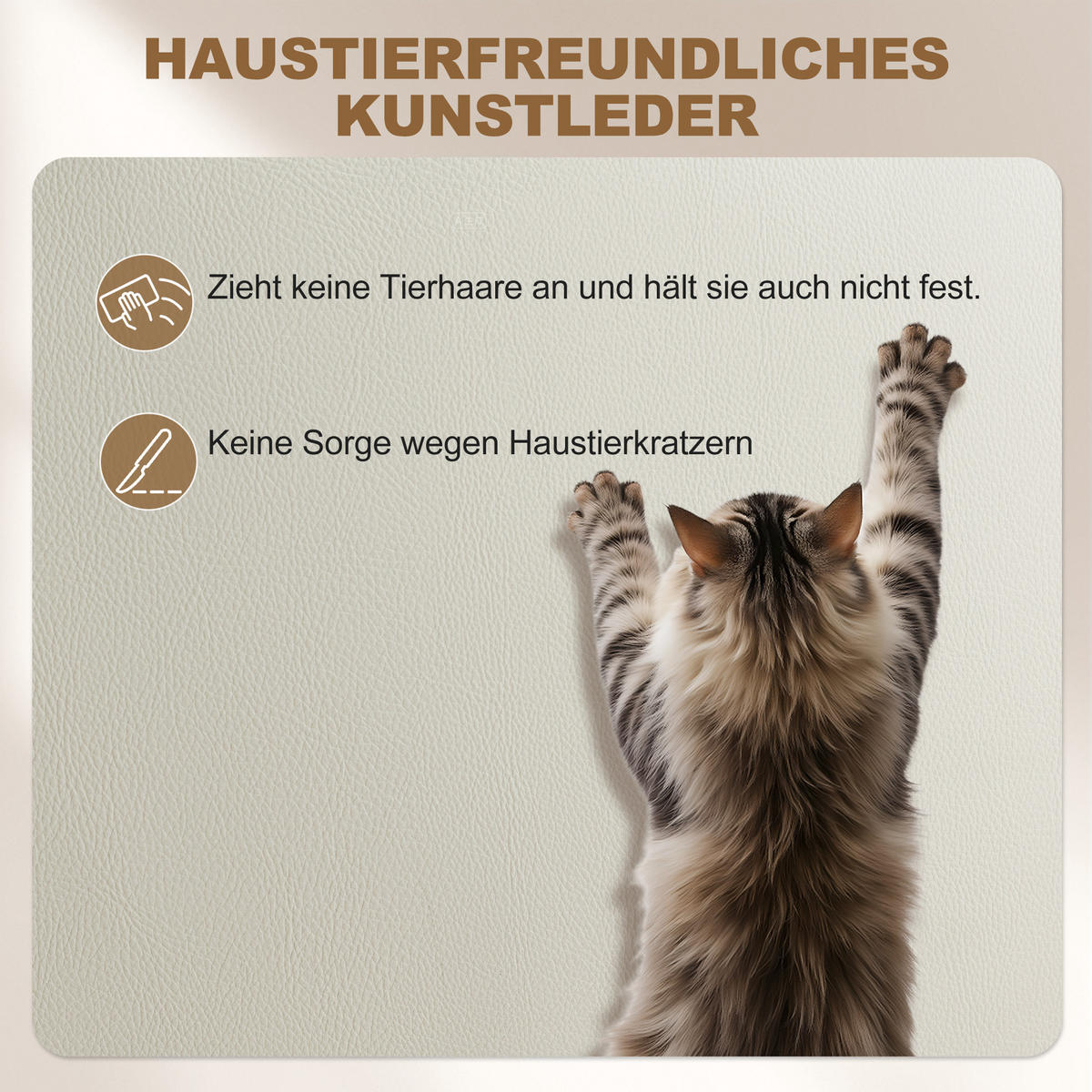 BÜROSTUHL mit Liegefunktion, höhenverstellbar Drehstuhl mit Fußstütze Beige - Beige/Silberfarben, Holzwerkstoff/Kunststoff (64/120/73cm) - HOMCOM