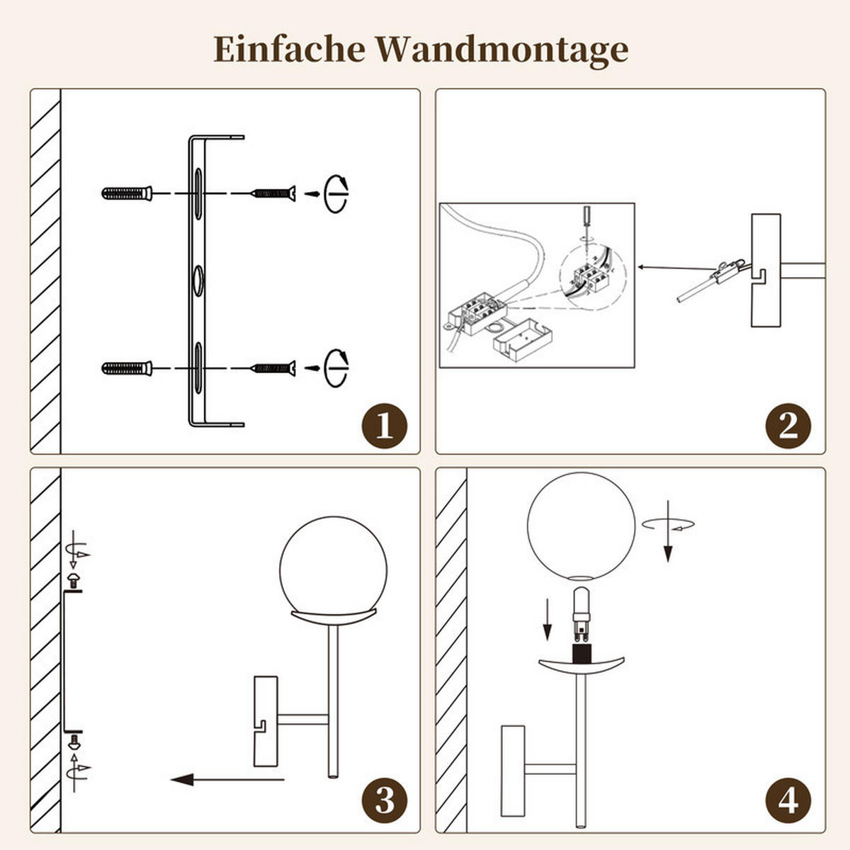 WANDLEUCHTE 16/26/21cm - Goldfarben, Metall (16/21/26cm) - Nettlife