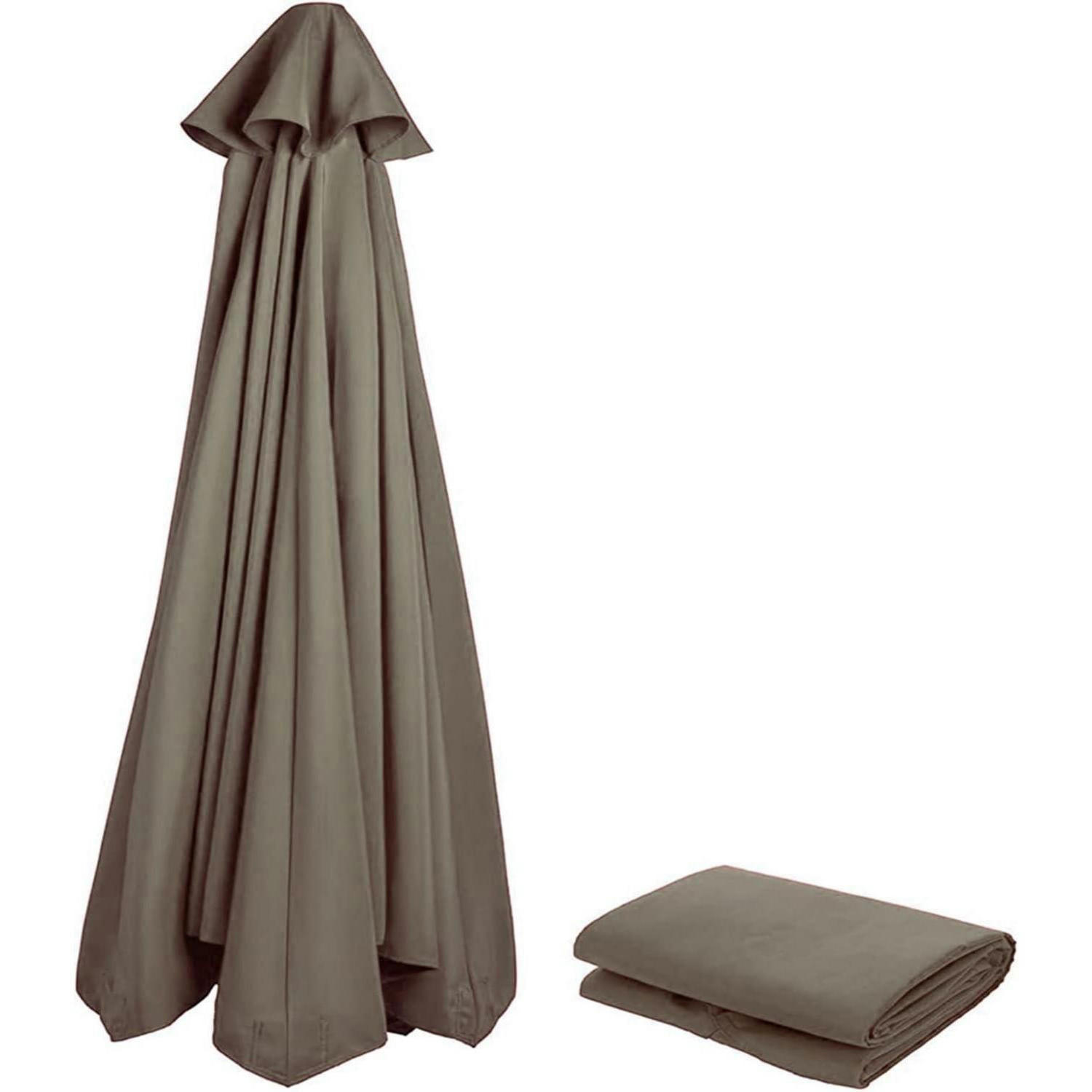 SONNENSCHIRM Ersatzbezug 300 cm 8 Streben Anthrazit UV Schutz 80 Windfest - Beige, Textil (300/300cm)