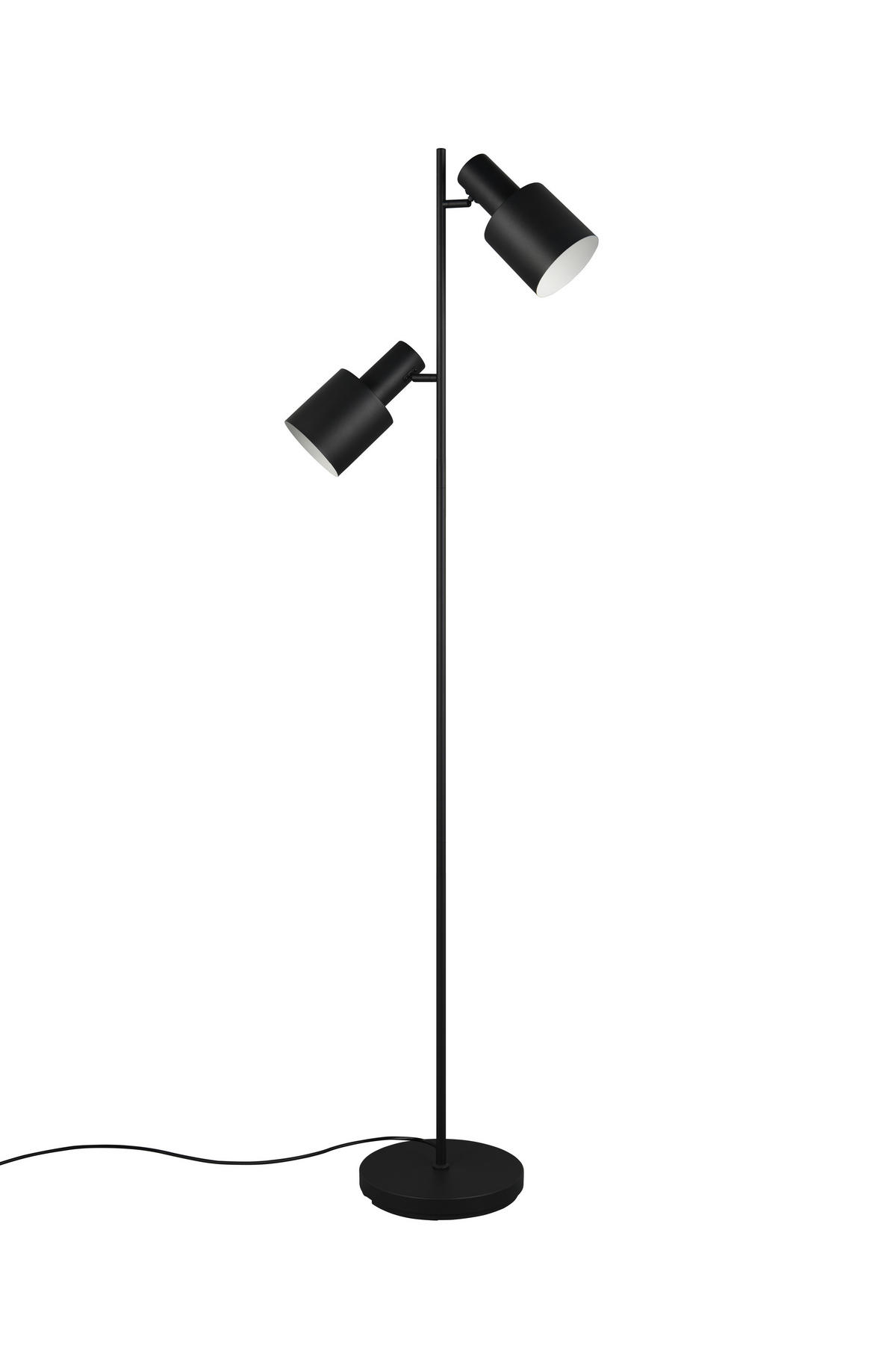 STEHLAMPE AGUDO - Schwarz - 0/0/161 cm - Schwarz, Metall (48/48/161cm) - Trio Leuchten