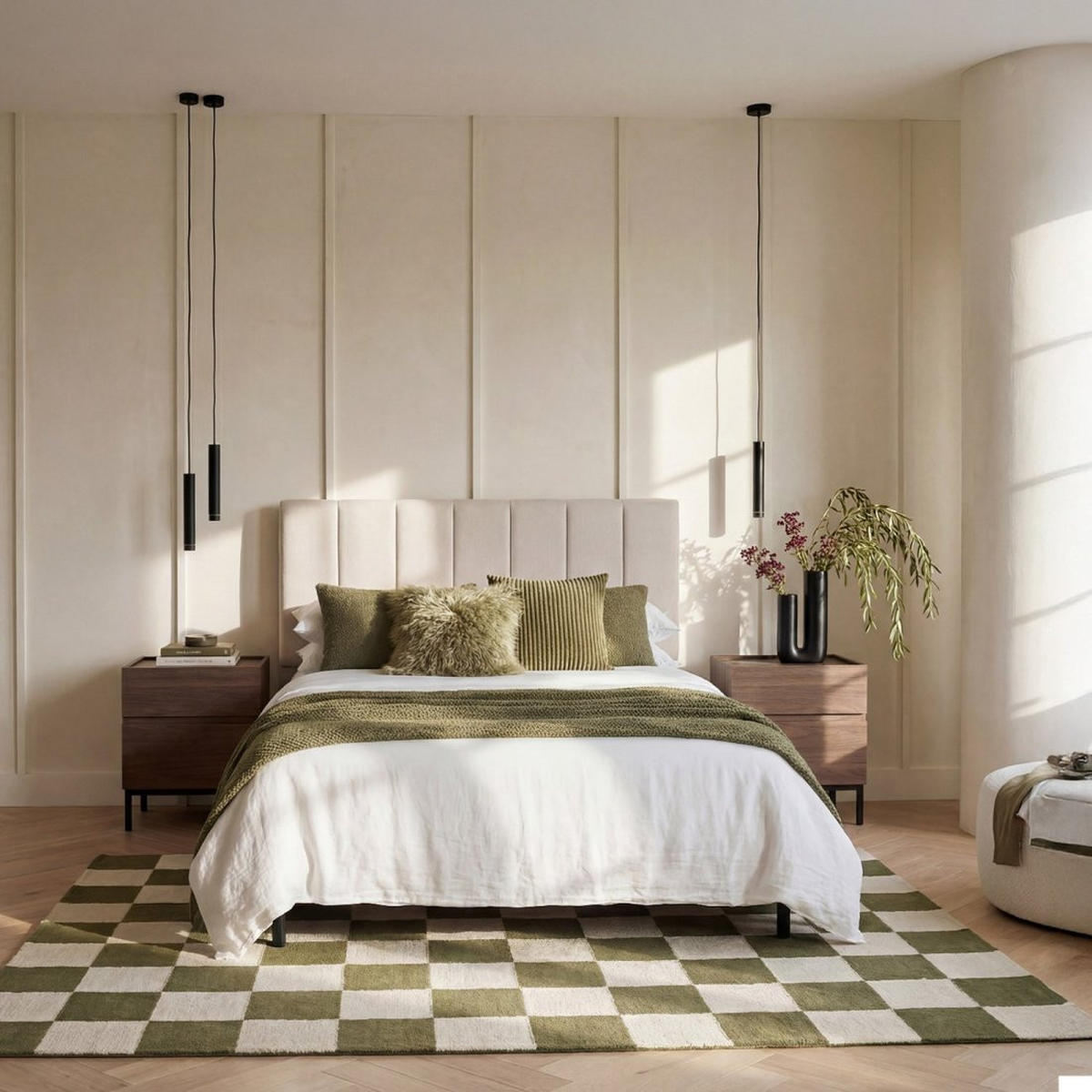 KOPFTEIL DOPPELTES Rene Beige 170 cm x 70 cm - Beige, Textil (170/7cm) - Klast Home