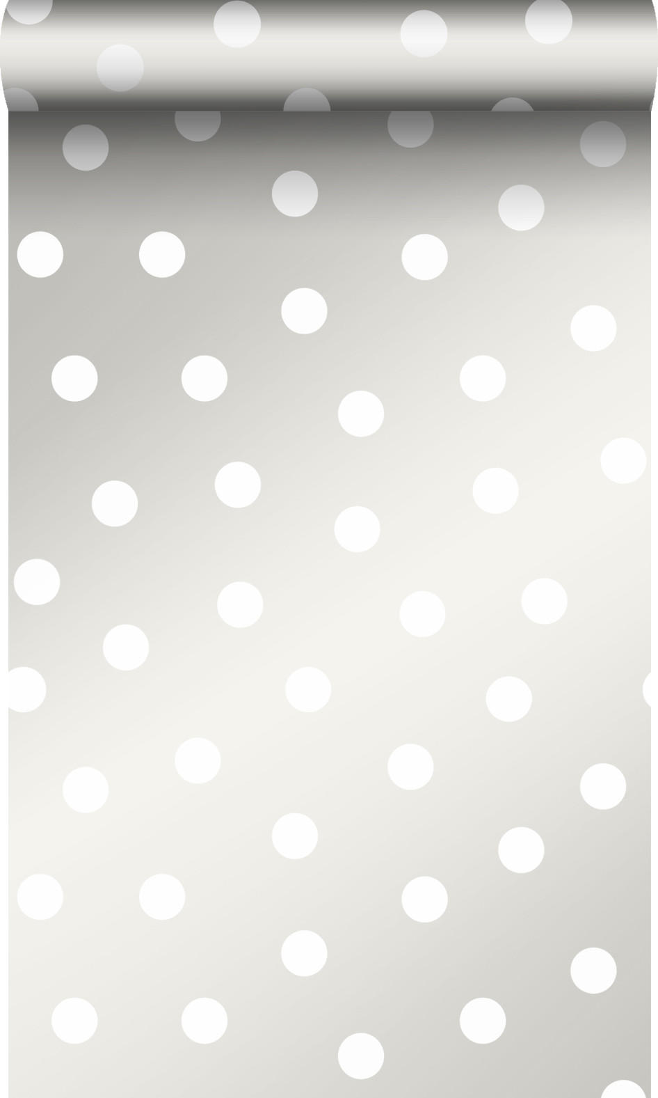 TAPETE Punktmuster 53 cm x 10.05 m - Weiß, Papier (53/0.1cm) - Origin Wallcoverings