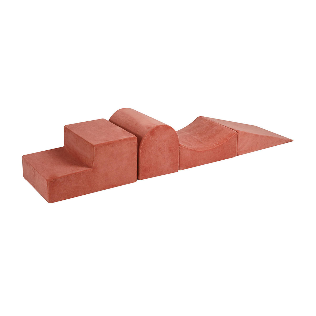 SCHAUMSTOFF-BAUSTEINE für Kinder, Samt, Marsala Rot - Rotbraun, Textil (195/30/195cm) - MeowBaby