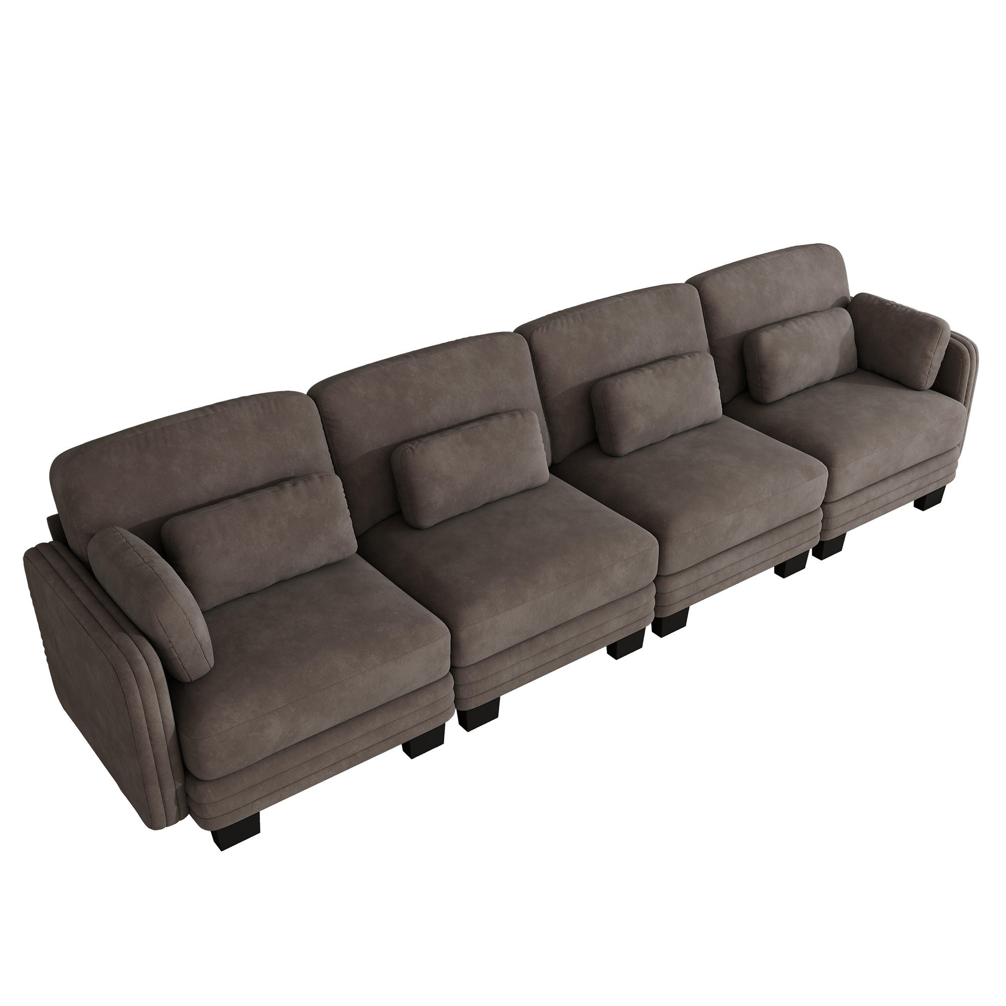 ComfortXL 4-Sitzer-Sofa Braun 330x88x88 cm