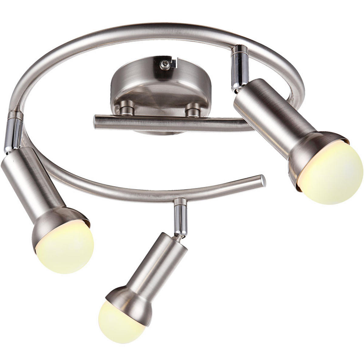 LED DECKENLEUCHTE Kimberly Chrom Silber - Silberfarben, Metall (29/29/19cm) - Globo Lighting