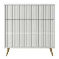 SIDEBOARD Bello weiß mit goldenen Beinen, 79 cm - Goldfarben/Weiß, Holzwerkstoff/Metall (79/78/38cm) - Selsey