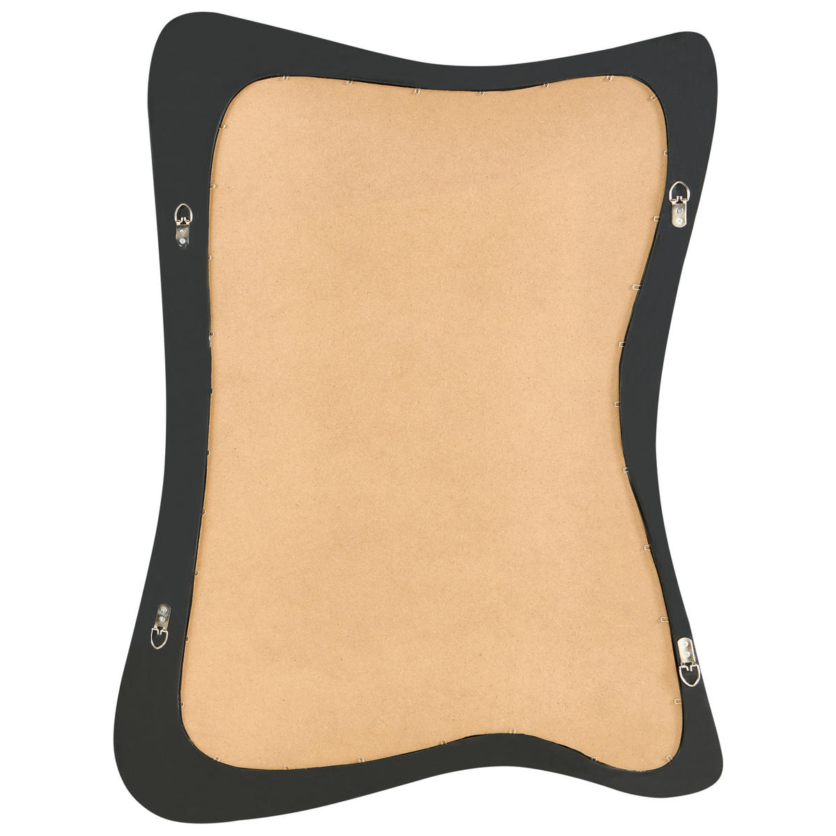 WANDSPIEGEL 70/100 cm Schwarz Lanester - Schwarz, Kunststoff (70/100/3cm) - Beliani