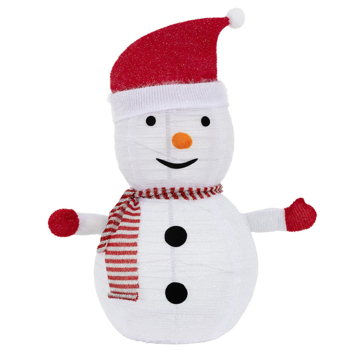 WEIHNACHT Schneeman - Rot, Kunststoff (58/68/32cm) - ECD-Germany