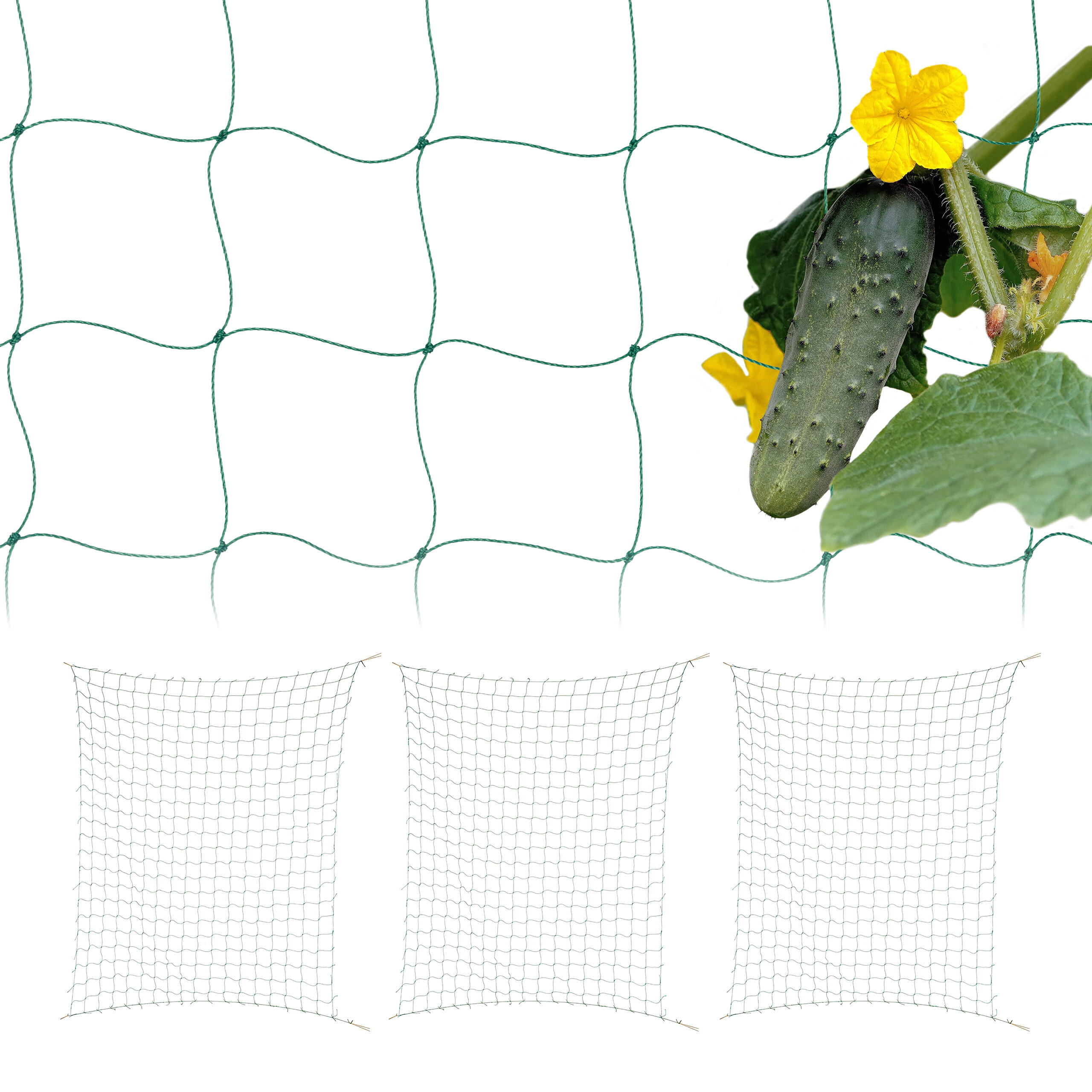 4xRANKNETZ - Grün, Kunststoff (250/200/0.1cm) - Relaxdays