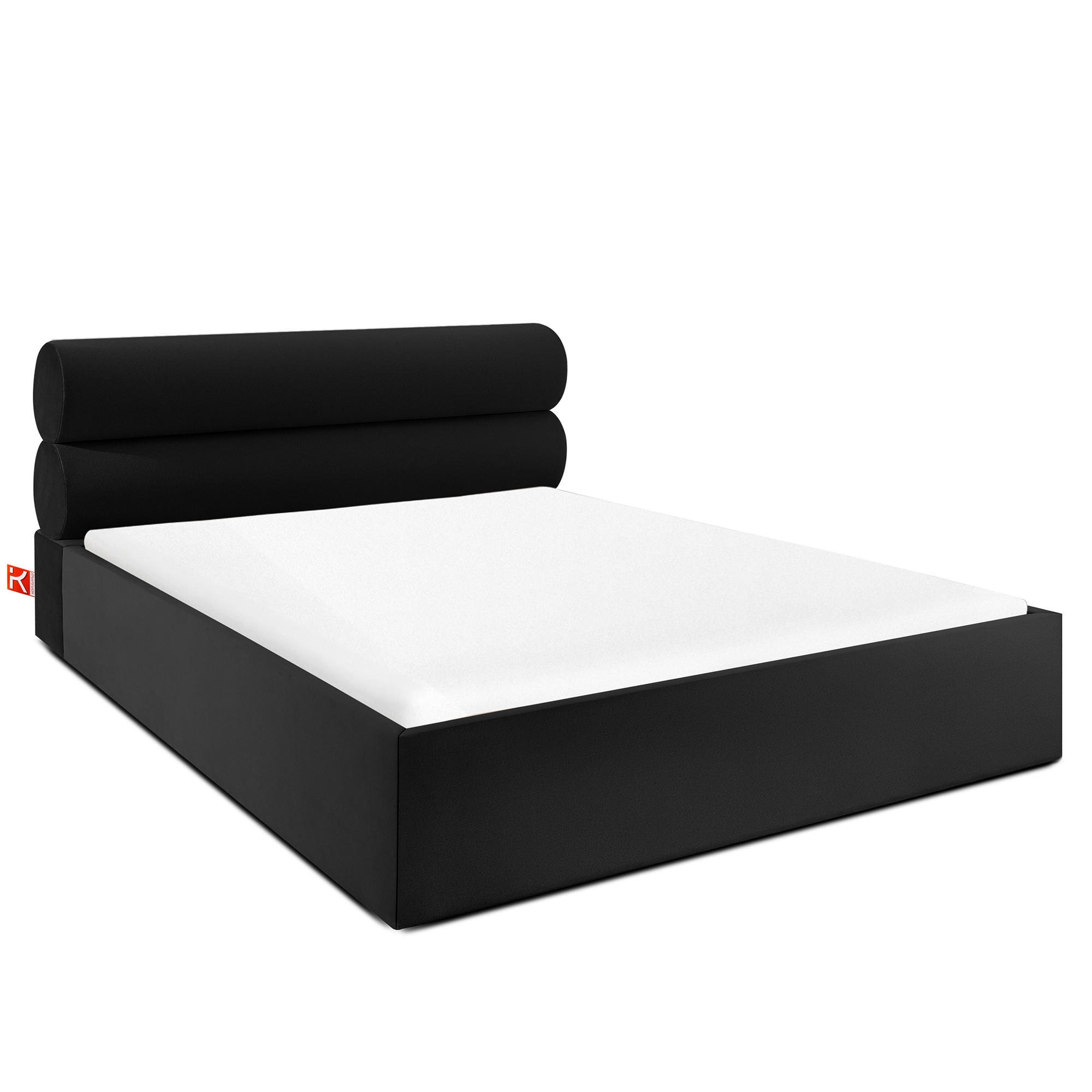 POLSTERBETT LUNEO - Schwarz, Holz/Holzwerkstoff (162/204cm) - KONSIMO®