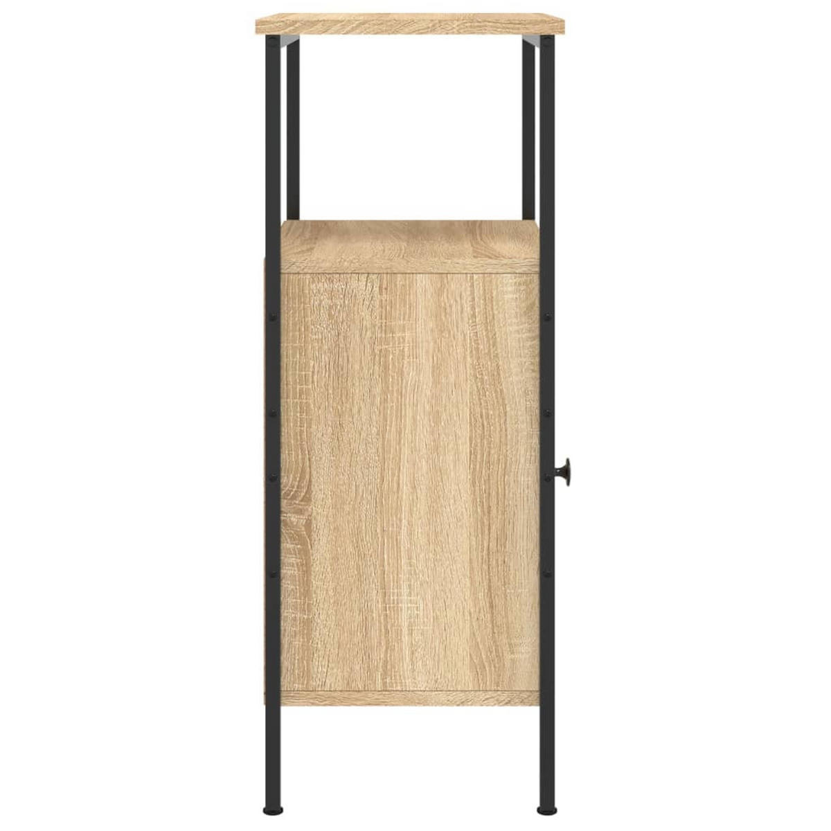NACHTTISCH mit 4 verstellbaren Beinen 41/31/80 cm aus Holzwerkstoff in Sonoma-Eiche Dekor - Sonoma Eiche, Holz (41/80/31cm) - vidaXL