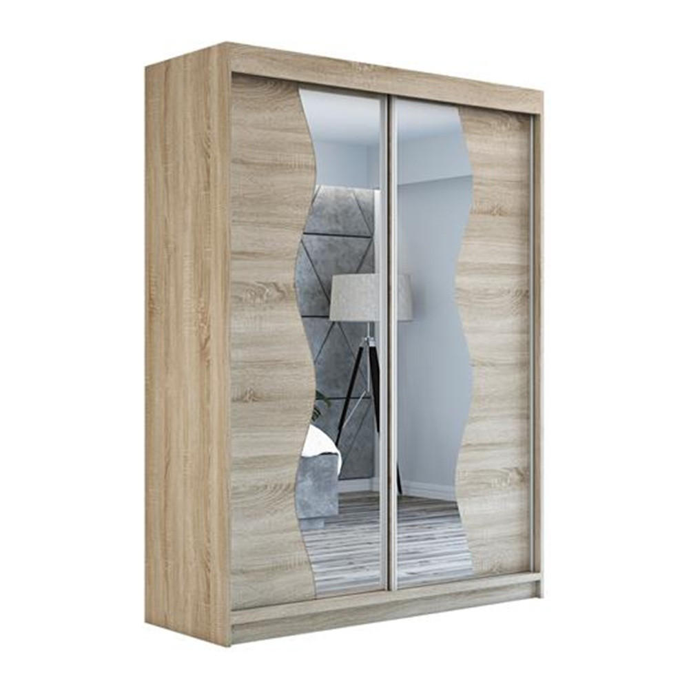 SCHWEBETÜRENSCHRANK 180 CM RIMA Farbe: Sonoma / sonoma / sonoma - Braun, Holzwerkstoff (180/215/59.5cm) - A&J MöbelLand