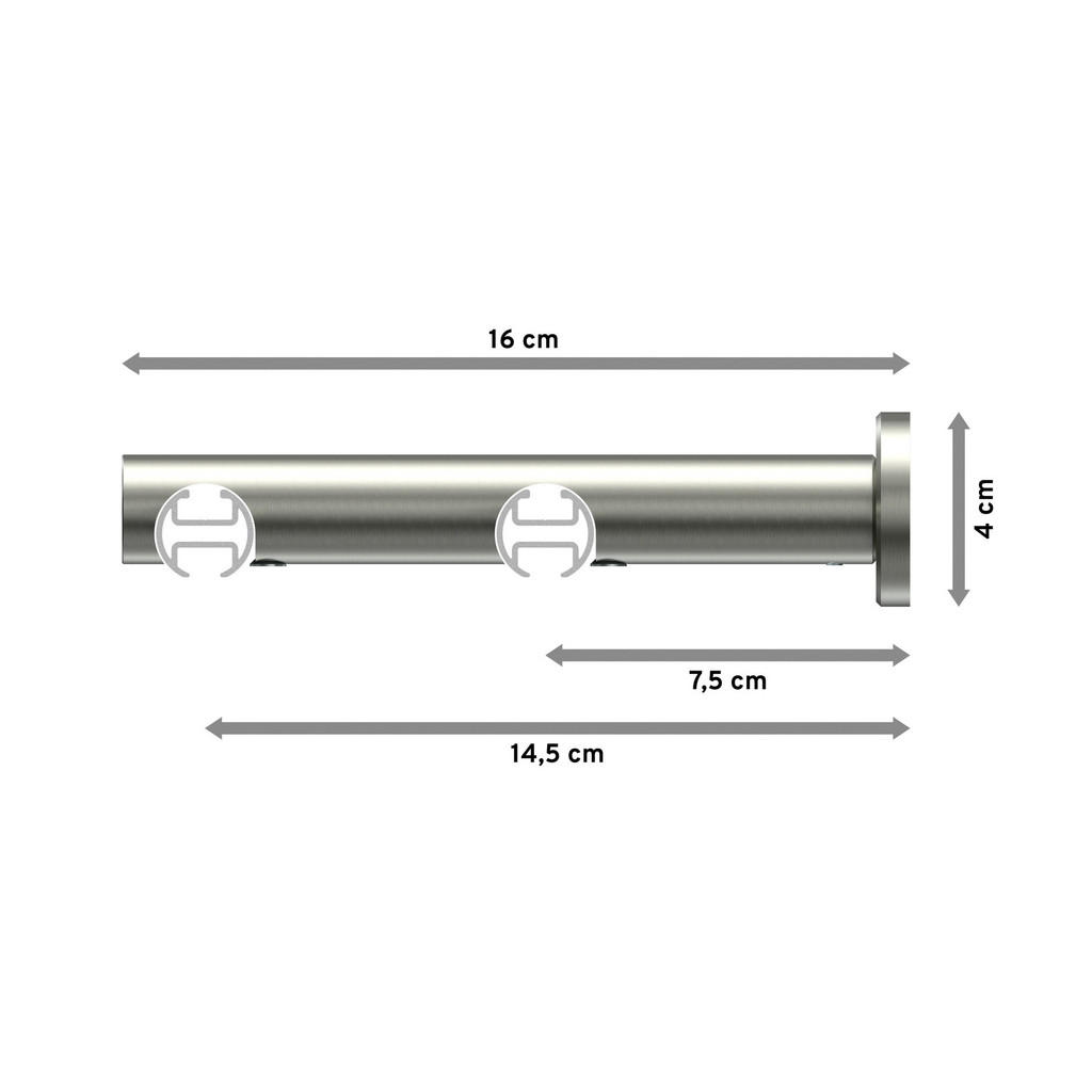 Thumbnail - Interdeco Innenlauf-Gardinenstangen-Set, Edelstahl, Silber, Metall, 540 cm, Wohntextilien, Gardinen & Vorhänge, Gardinen...
