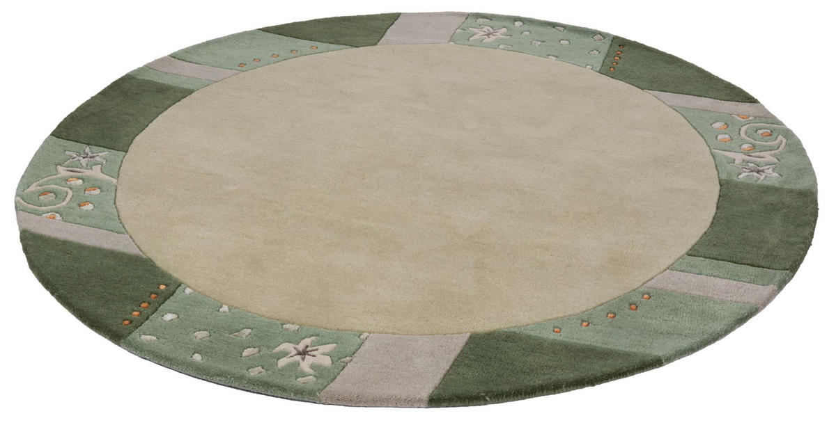 HANDTUFTTEPPICH Royal Ganges 60x90 cm - Beige, Textil (60/90cm) - THEKO