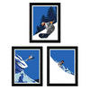 POSTER Set Mit 3 Snowboard Natur A4 Rahmenlos - Klar, Papier (29.7/5/21cm) - Nacnic