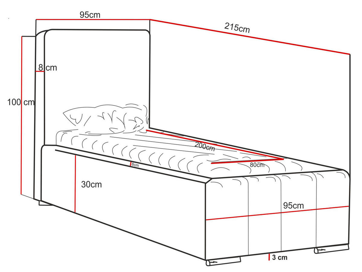 POLSTERBETT Aura 80x200 cm, Einzelbett mit Bettkasten und Lattenrost aus Holz, Velourstoff: Dunkelbraun - Dunkelbraun, Holz/Kunststoff (80/200cm) - Marpur