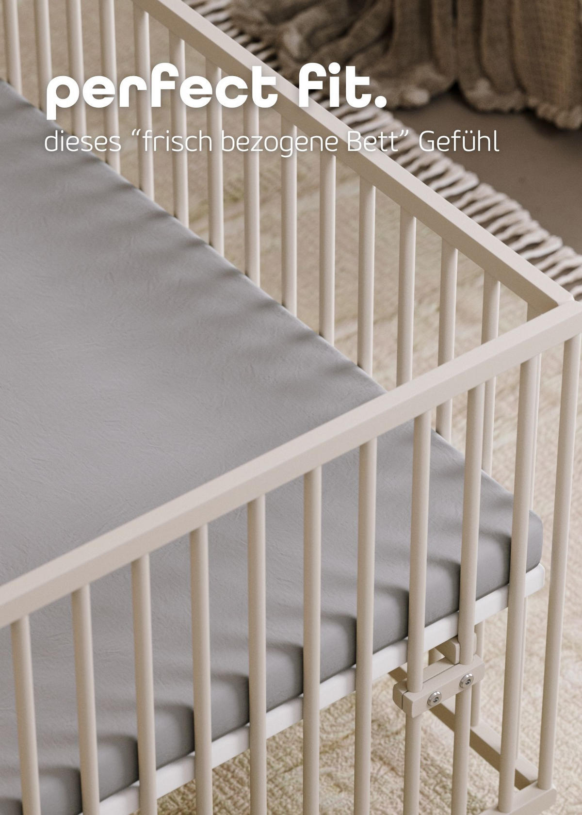 SPANNBETTLAKEN 90x40 cm Jersey grau | Spannbetttuch für Laufgitter & Babymatratzen - Grau, Textil (40/90cm) - Sämann – make a difference.