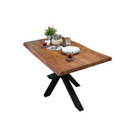 ESSTISCH CALI - Schwarz/Braun, Holz/Metall (90/180/77cm) - SAM