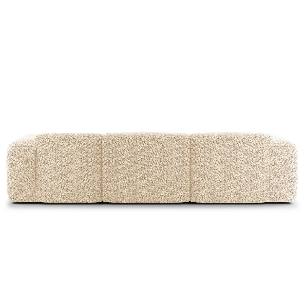 3-SITZER ECKSOFA mit Longchair - Beige/Schwarz, Kunststoff/Textil (284/173cm) - home24