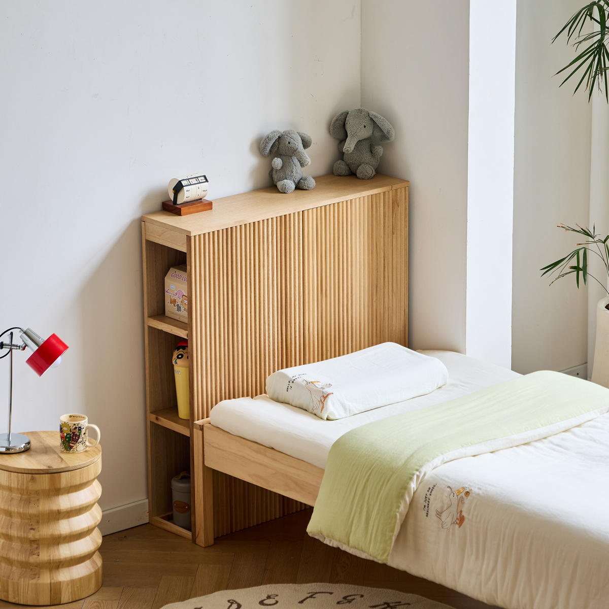 BETTKOPFTEIL Rechteckig 90 cm Holz - Braun, Holz (90/100/24cm) - Nordlys