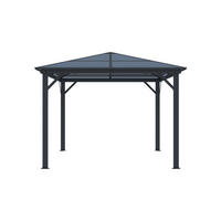 PAVILLON Grace Anthrazitgrau 3m x 3m - Grau, Metall (300/251/300cm) - Cazeboo