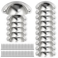SCHRANKKNOPF 16er-Set - Silberfarben, Metall (0.35/2.5/0.8cm)
