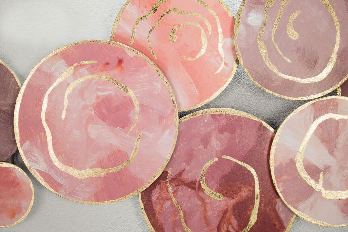 WANDDEKO Rot 120/60 cm - Pink/Rot, Metall (3/60/6cm) - KUNSTLOFT