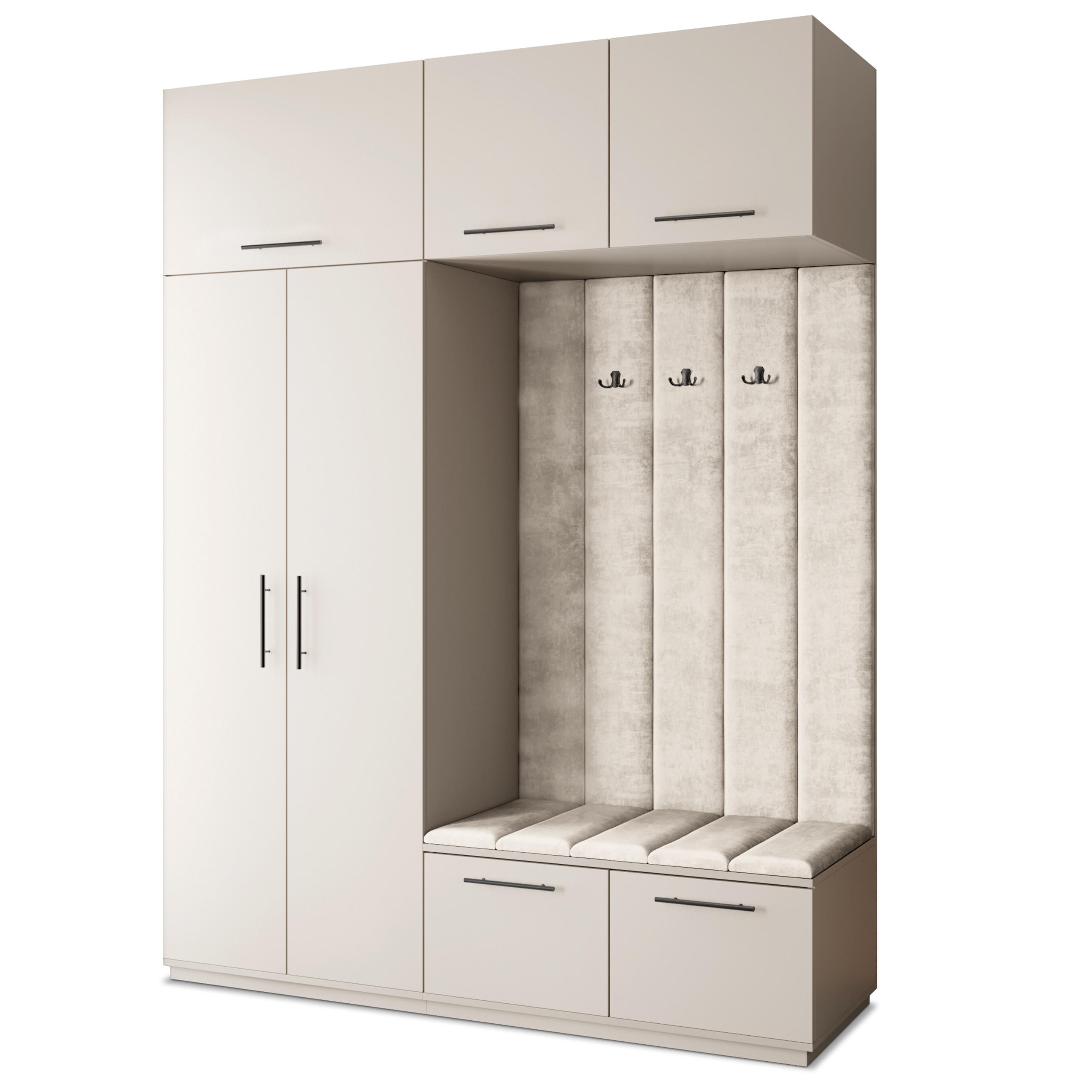 Masseno Garderobenschrank Kaschmir, Beige 180x240x60 cm