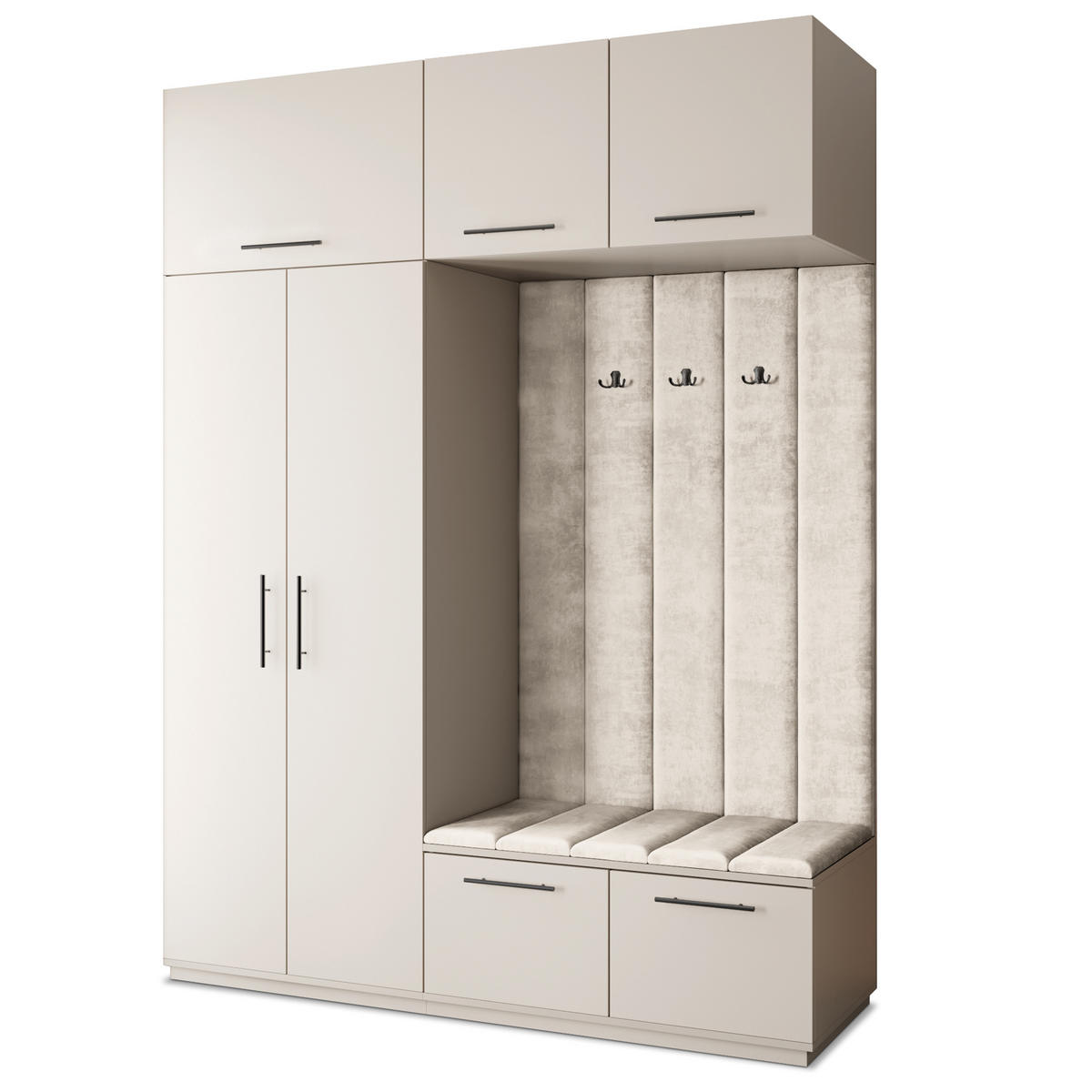 GARDEROBENSCHRANK REMA 180/240/60 cm Modern Kaschmir - Kaschmir, Holzwerkstoff (180/240/60cm) - MASSENO