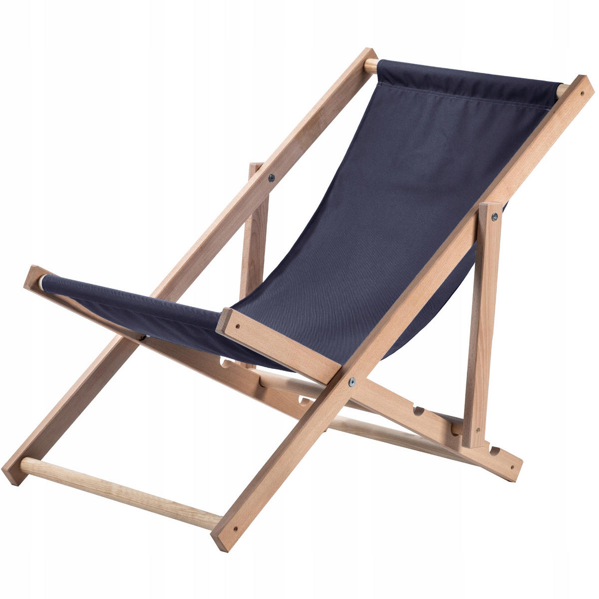 HOLZLIEGESTUHL Dunkelblau 2 Stk. - Dunkelblau, Holz (53/80cm) - KADAX