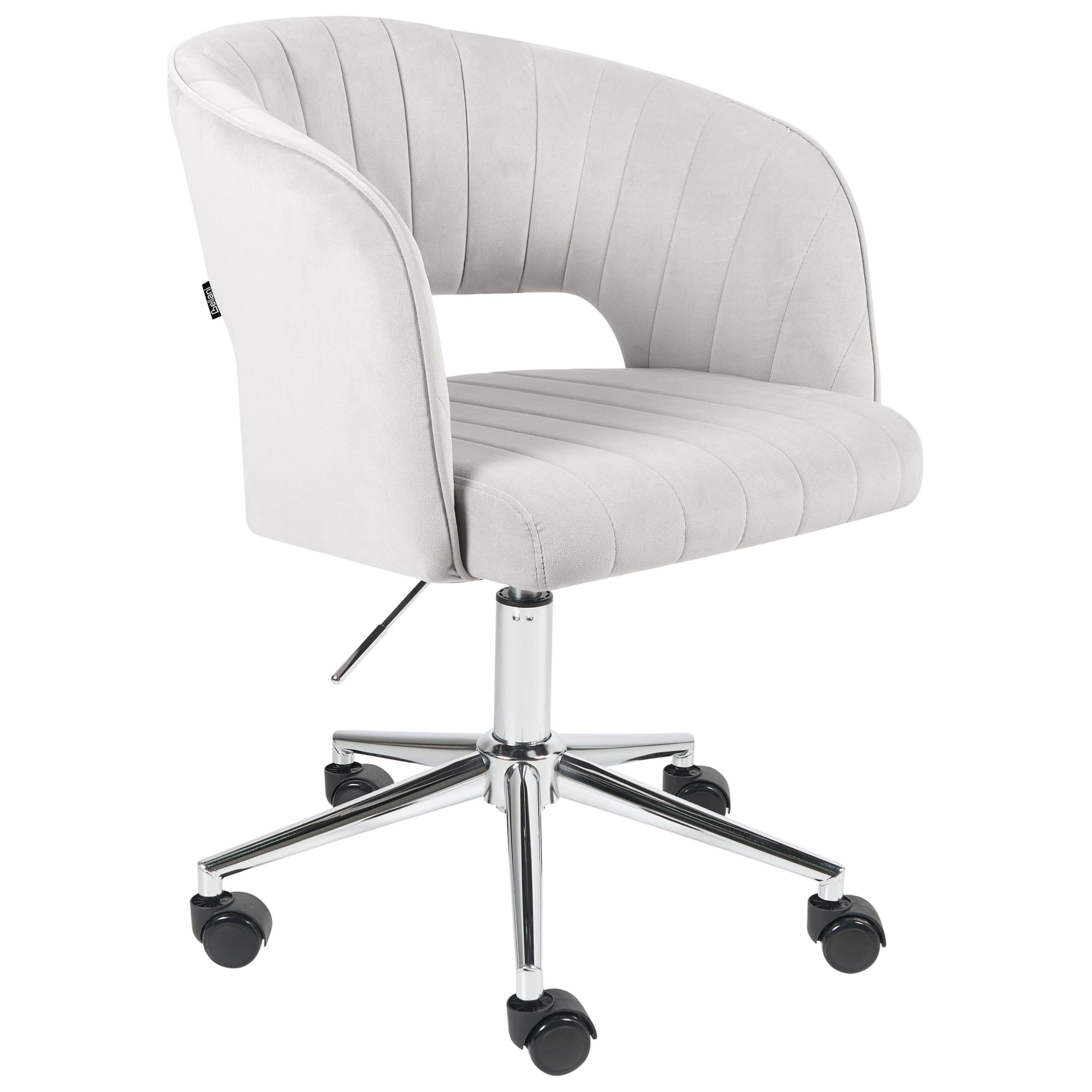 BÜROSTUHL Hellgrau Katonah - Silberfarben/Hellgrau, Textil (57/78/57cm) - Beliani