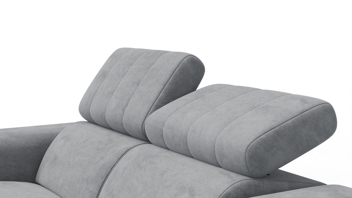 RELAXSOFA NORDEL 2-Sitzer, grau - Schwarz/Grau, Holz/Textil (150/80/105cm) - Courtois Laville