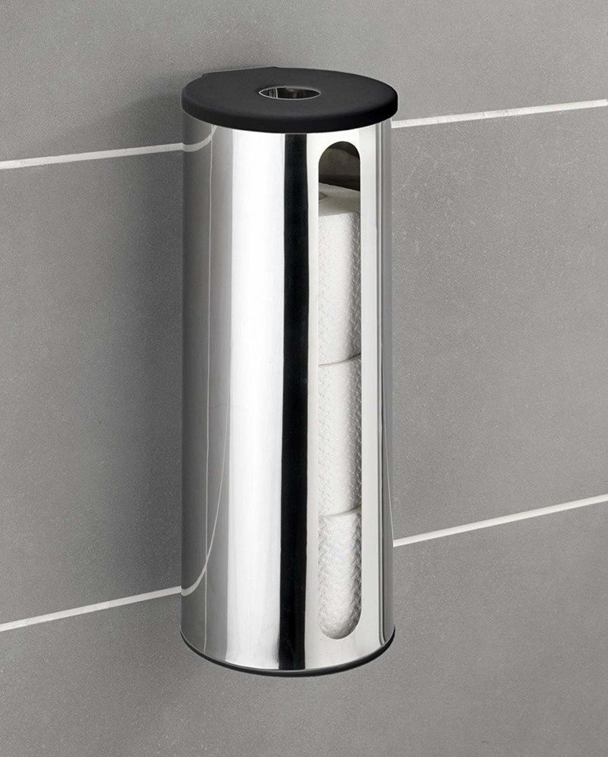 BEHÄLTER für Ersatzpapierrollen Detroit 13,5/14/36 cm - Silberfarben, Metall (14/36/13.5cm) - Wenko