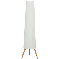 STEHLAMPE Led Dimmbar Fußschalter - Weiß, Holz (46/46/153cm) - HOMCOM