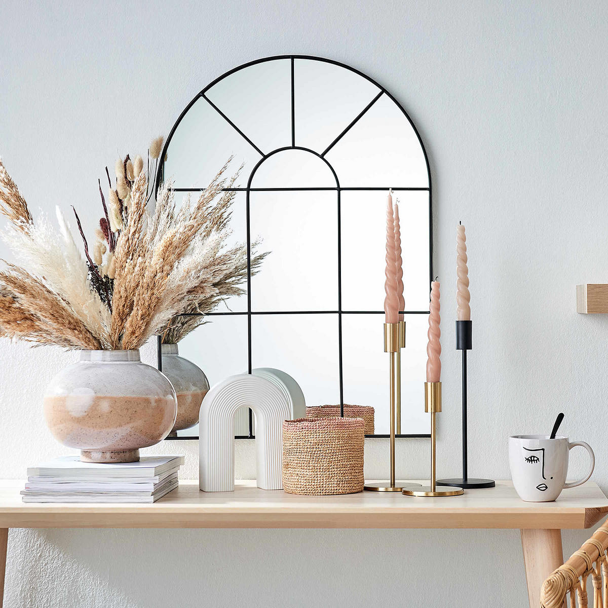 FENSTERSPIEGEL Finestra - Schwarz, Glas (50/70/2cm) - Butlers