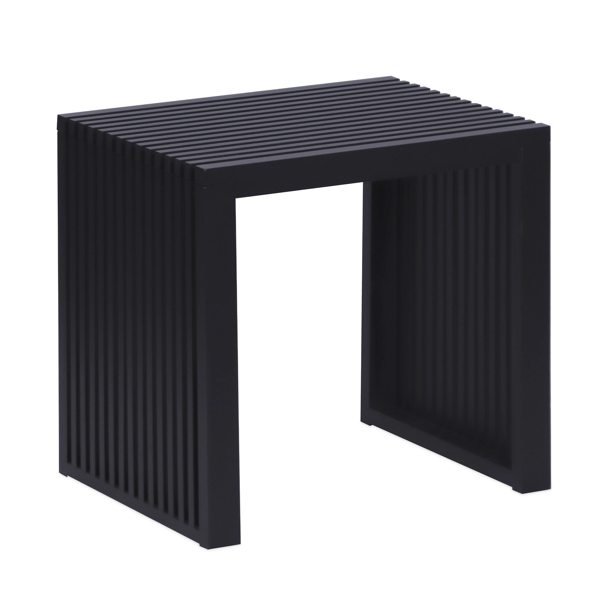 SITZBANK - Schwarz, Holz/Textil (45/43/33cm) - Relaxdays