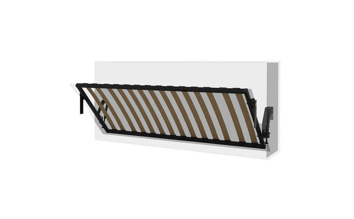 SCHRANKBETT Morphy Einbaubares 190x90 Horizontal - Weiß, Holz/Metall (190/90cm) - WallBedKing