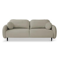 SCHLAFSOFA Bafra Beige Velours - Beige/Schwarz, Holz/Textil (232/92/102cm) - Selsey