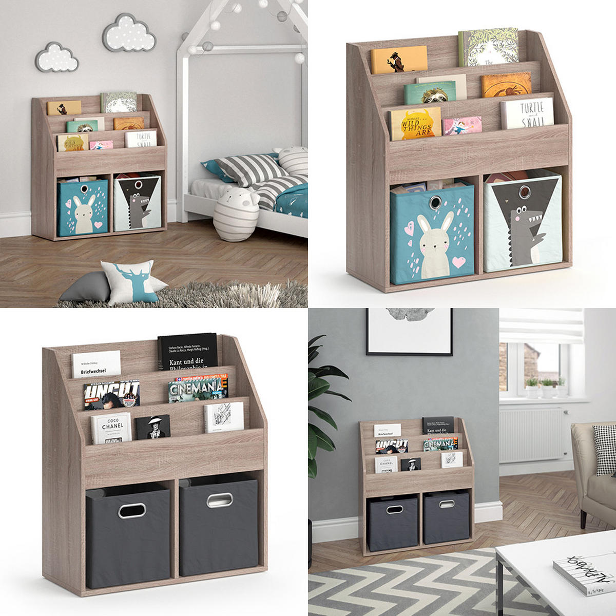BÜCHERREGAL Luigi Sonoma 72 x 79 cm - Sonoma Eiche, Holzwerkstoff (72/79/30.7cm) - Vicco