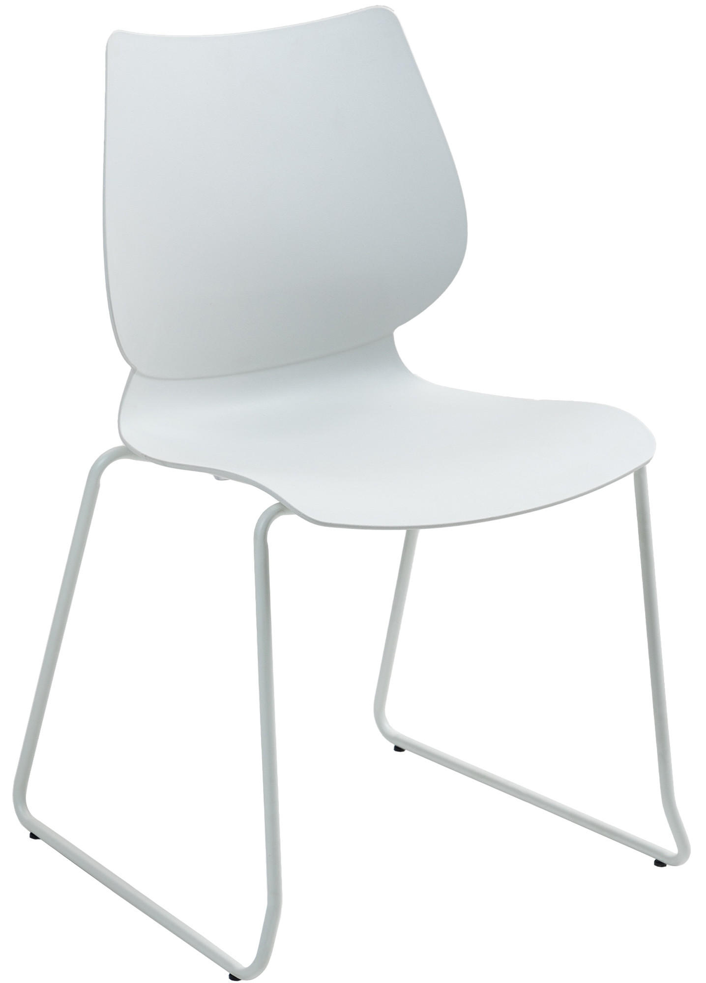 BESUCHERSTUHL Kunststoff Weiß - Weiß, Kunststoff/Metall (47/86/50cm) - CLP