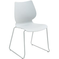 BESUCHERSTUHL Kunststoff Weiß - Weiß, Kunststoff/Metall (47/86/50cm) - CLP