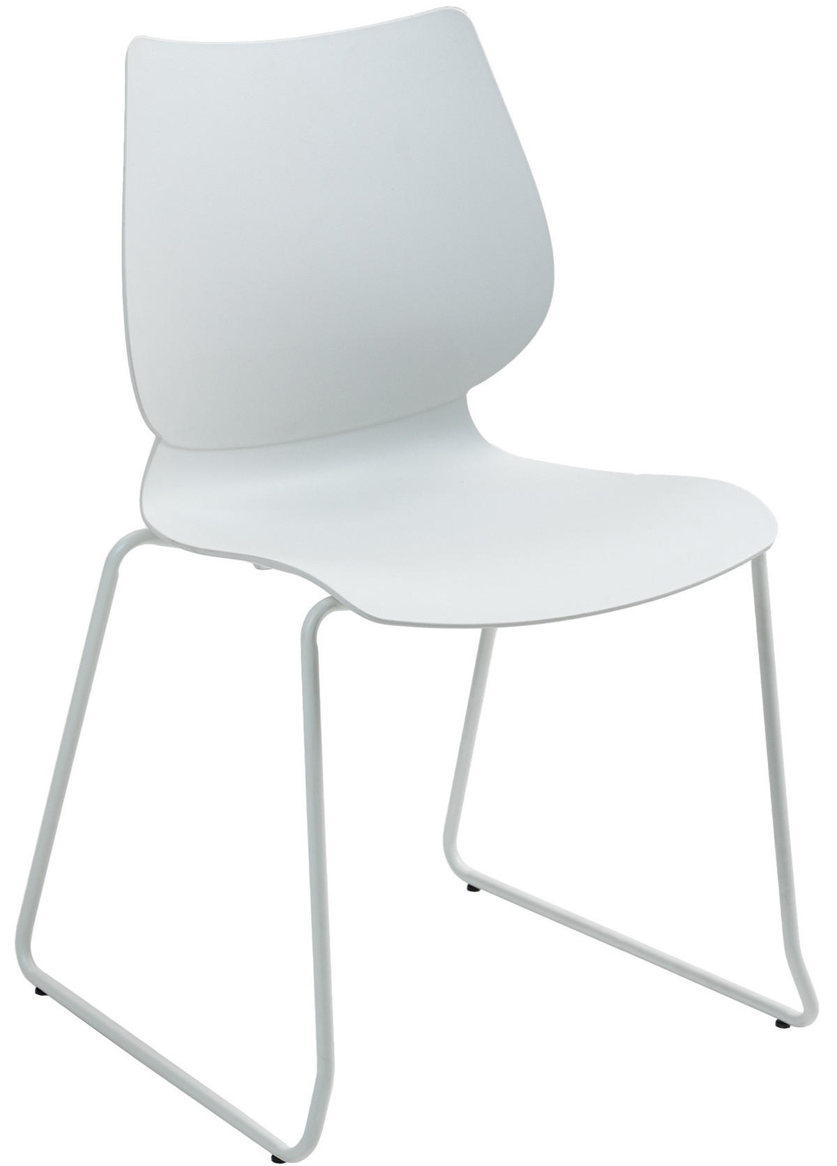 BESUCHERSTUHL Kunststoff Weiß - Weiß, Kunststoff/Metall (47/86/50cm) - CLP