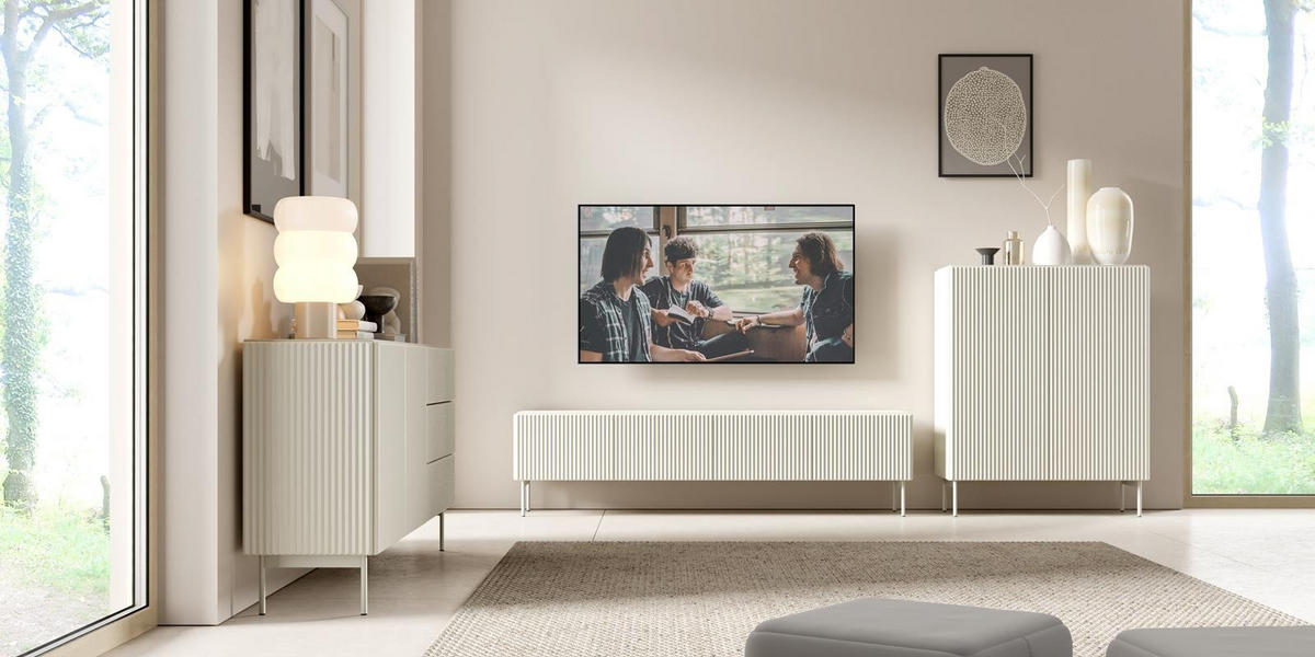 SIDEBOARD Tutti Kaschmir, Kombikommode - Kaschmir, Holzwerkstoff/Metall (147/81/40cm) - Bettso