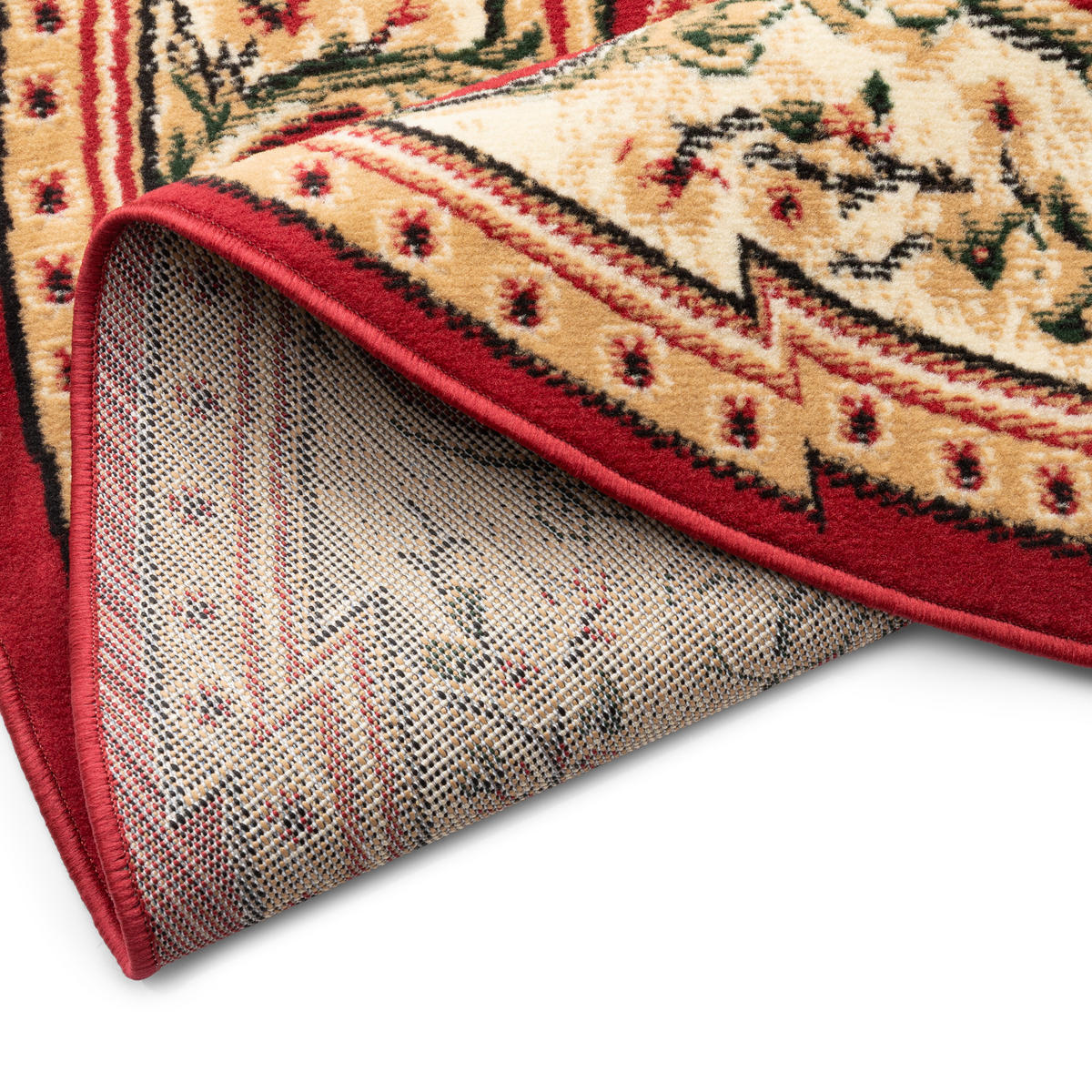 TEPPICH ATLAS rund rot floral 200/200 cm - Rot, Textil (200/200cm) - Tapiso