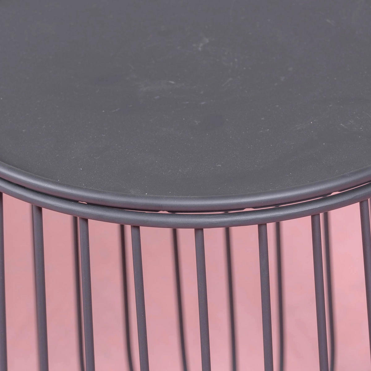 BEISTELLTISCH Rund Schwarz 31/35/41 cm - Schwarz, Metall (31/35/41cm) - Nest Dream