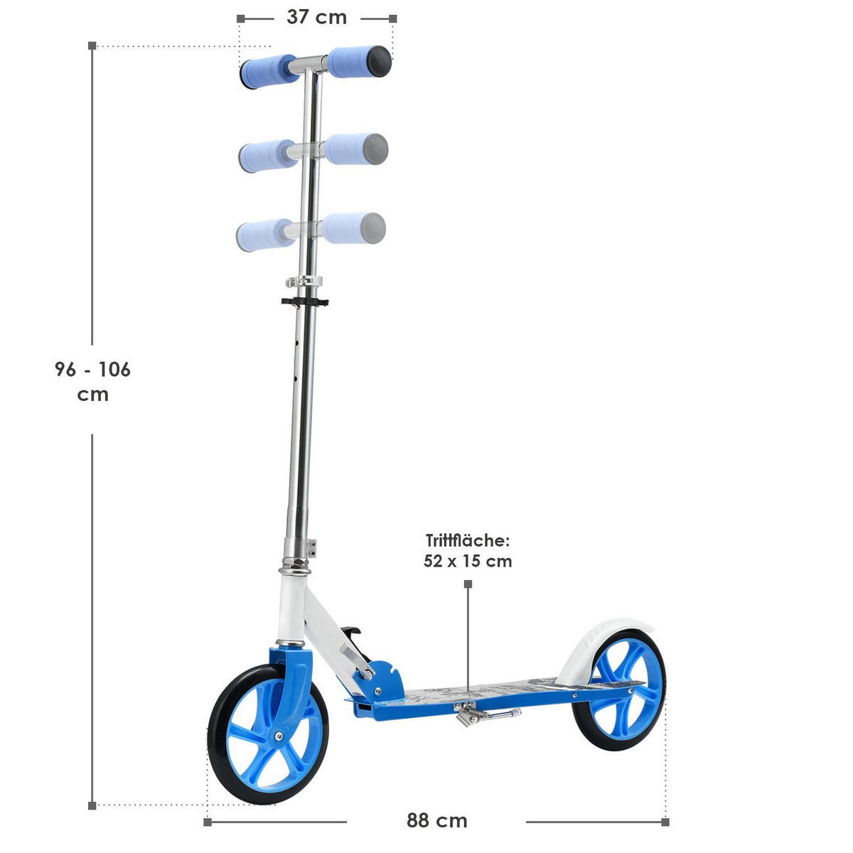SCOOTER / Cityroller Graffity Grau - Grau, Metall (88/27/106cm) - Artsport