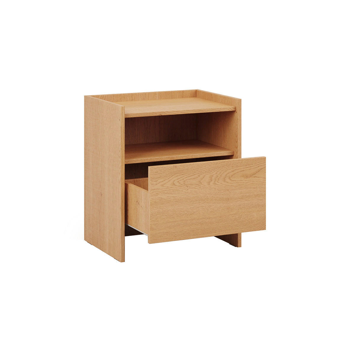 NOČNÍ STOLEK Japandi Dřevo - hnědá, kompozitní dřevo (53.2/60.5/38cm) - Petits-meubles